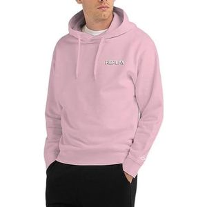 Replay M6846b Sweatshirt met capuchon voor heren, 066 Bubble Pink