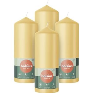 Bolsius - Gladde Stompkaarsen - 15cm - 4 stuks - Beige