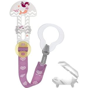 MAM Clip It & Cover, ketting met fopspeenhouder, roze