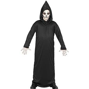 Widmann - Magere Hein kostuum, zwarte jurk, Grim Reaper, carnavalskostuums, carnaval, Halloween