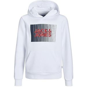 JACK & JONES JUNIOR Hoodie JJECORP met Logo Wit