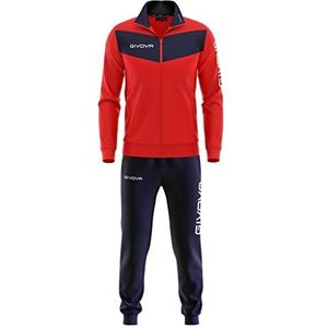 Givova TR018 Visa trainingspak voor heren, meerkleurig (rood/blauw), L