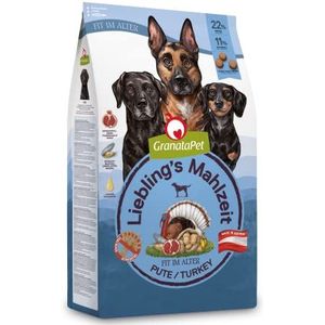 GranataPet Favoriete kalkoen Fit maaltijd bij ouderen, droogvoer voor honden, graanvrij en suikervrij, volvoer, 1,8 kg
