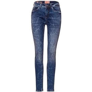 Street One 374984 jeans, indigo, zwart, laserwassing, 27 W x 30 l, dames, Indigo zwart met laser gewassen