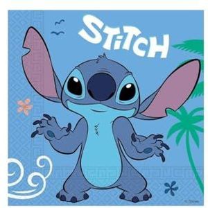 ALMACENESADAN, 20 stuks papieren servetten, 33 x 33 cm, 20 stuks, Stitch servetten, ideaal voor feestjes en verjaardagsfeestjes