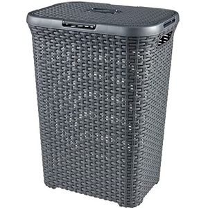 Curver Style Wasmand met Deksel - 60L - Antraciet