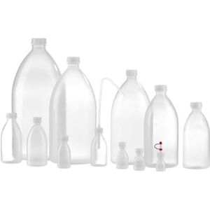 Kautex Serie 301 LDPE ronde fles met smalle hals en dop, inhoud 20 ml, Nautr