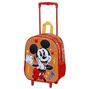 Mickey Mouse Whisper 3D-rugzak met wieltjes, blauw, klein, 3D-rugzak met whisper-wielen, Blauw, 3d rugzak met whisper-wielen