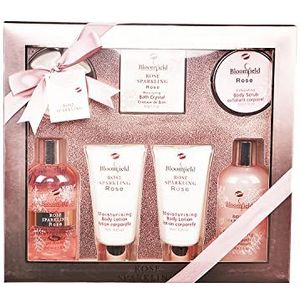 Cadeauset voor dames, badproducten met rozengeur, origineel cadeau-idee voor vrouwen, ideaal voor verjaardag, moeder, mand voor schoonheid, verzorging en welzijn, luxe roze door gloss!