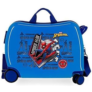 Marvel Great Power Bagage, Blauw, kinderkoffer