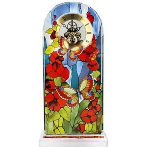 Goebel - Louis Comfort Tiffanys-sTafel Klok Vlinders-sGlas - 32cm