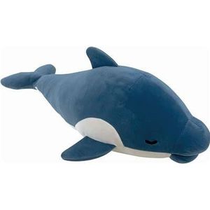 Nemu Nemu Animals 6202685 Dolfijnpluche flip, extra zacht en behaaglijk, ontworpen in Japan, kussen met handvak, maat L, 54 cm