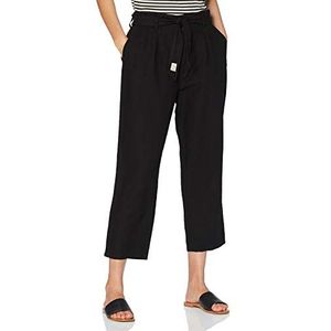 Herrlicher Comfy Linen Damesbroek, effen, zwart (Black 11)