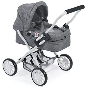 Bayer Chic 2000 555-76 Smarty poppenwagen voor kinderen vanaf 2 jaar, jeansgrijs