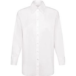 Seidensticker Blouse met lange mouwen, rechte snit, blouse, wit, 48 dames, wit, 48, Wit