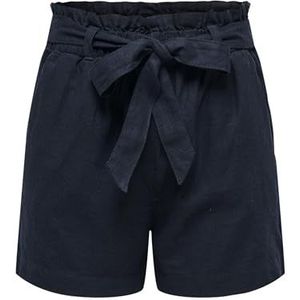 JDY Jdysay MW Linen Shorts Wvn Noos Short Femme, Sky Captain, XS