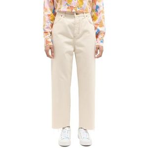 MUSTANG Style Ava Loose Cropped Damesjeans, Gebroken wit