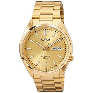 Seiko Heren analoog automatisch horloge met metalen armband RL498AX9, goud, armband, Goud, armband