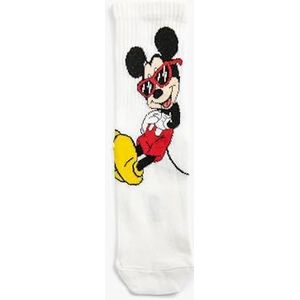Koton Mickey Mouse Socket Socks Licensed Patterned, wit (000), één maat, Wit (000)