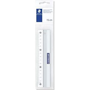 Staedtler Anti-slip liniaal van aluminium, 15 cm, in kunststof hoes, 563 15