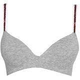 Tommy Hilfiger Triangel-beha voor dames, ongevoerd, Middelgrijs gemêleerd