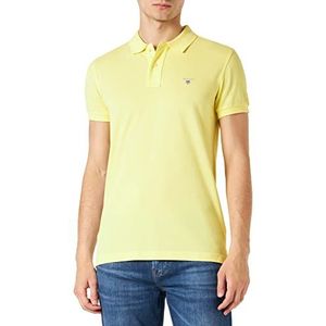 GANT Original Slim Pique Ss Rugger Poloshirt voor heren, transparant geel