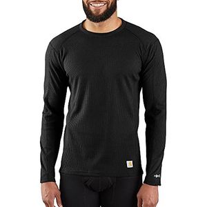 Carhartt Base Force Midweight Classic Crew Baselayer T-shirt, heren, zwart, XL, zwart.