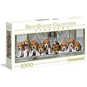 Clementoni - 39435 - High Quality Collection Panorama - Beagles - 1000 stukjes - Puzzel voor volwassenen, 14-99 jaar, dierenpuzzel, landschap, entertainment voor volwassenen, klassieke puzzel, gemaakt