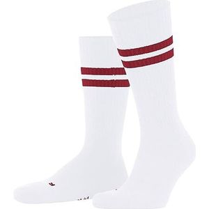 FALKE Dynamic uniseks sokken voor volwassenen, katoen, wit, blauw, grijs, versterkt, dik, geribbeld, patroon, retro strepen, 1 paar, Beige (Cream 2080)