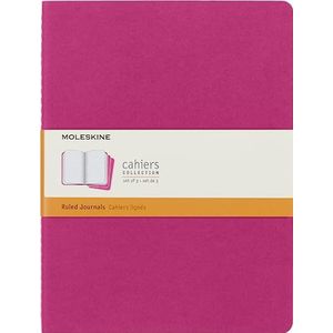 Moleskine Cahier Journal, Set 3 Notebooks Met Gelijnde Pagina'S, Kinetic Roze, 19 X 25 Cm, 120 Pagina'S