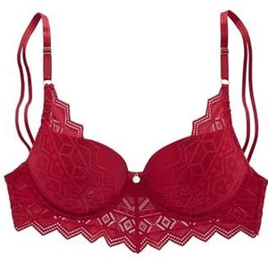 s.Oliver 89062535 Push-up beha voor dames (1 stuk), Kersen