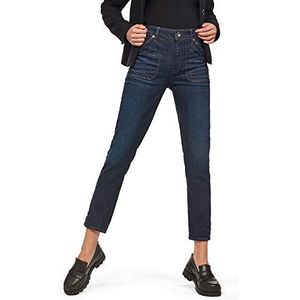 G-STAR RAW Midge Worker High Waist Straight Enkle Jeans Dames, blauw (Clean Dk Aged A670-6526)