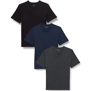 BOSS Rn 3P Classic T-shirt heren (3 stuks)., zwart.