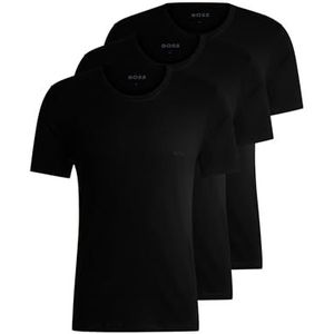 BOSS T-shirt Rn 3P Classic voor heren (3 stuks), zwart.