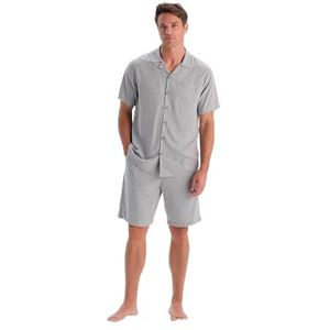 Dagi Short de pyjama en viscose tissé à taille régulière pour homme Gris Taille XXL, gris, XXL