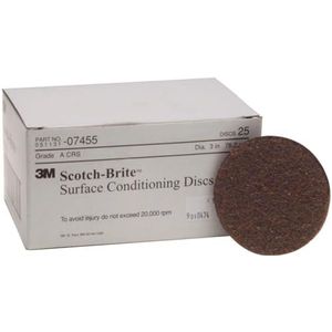 Scotch-Brite 10 stuks oppervlakte-conditioneringsschijven voor slijpen, metalen oppervlakken, haak en gesp, aluminiumoxide, zeer fijne korrel, 17,8 cm diameter