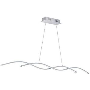 EGLO Lasana 2 ledhanglamp met 2 fittingen, van aluminium, staal, kunststof, kleur: chroom, wit, lengte 120 cm