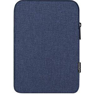 MoKo Beschermhoes voor tablet 9-11 inch, compatibel met nieuwe iPad 9e 8e generatie 10.2 2021, iPad Pro 11 2021, iPad Air 4 10.9, slank ritsvak van linnen en katoen, marineblauw