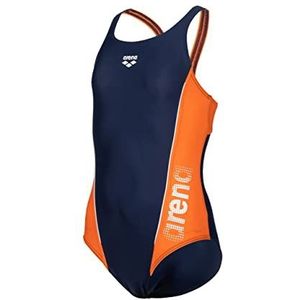 arena G Thrice Jr Swim Pro Back One Piece R eendelig badpak meisjes, Navy-mango-wit