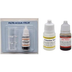 Filtri Acqua Italia Titrerende waterhardheid analyseset voor het meten van kalk met pH-test en chloortest