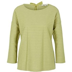 Tom Tailor Denim T-shirt dames, 29135 groene, gestructureerde strepen