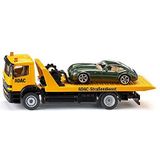 siku 2712, Sleepwagen, 1:55, metaal/kunststof, geel, ADAC-look, incl. speelgoedauto om weg te slepen