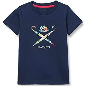 Hackett London Hackett Floral Logo T-shirt voor kinderen, marineblauw, 11 jaar, Navy Blauw