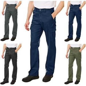 Lee Cooper Klassieke werkbroek voor heren met meerdere zakken, marineblauw, 38W/29L (kort)