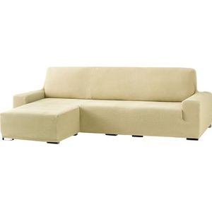ECOMMERC3 Housse de canapé d'angle bi-élastique pour accoudoir court gauche - Beige adaptable à tous les modèles - Housse de canapé d'angle réglable en mousse de fixation