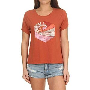 O'NEILL LW Katie T-shirt voor dames, korte mouwen, rood (Redwood), XS, rood (Redwood)