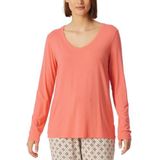 Schiesser Dames nachthemd met lange mouwen modal mix + casual pyjama top, perzik_182101, 42, perzik_182101, 44, Visserij_182101, 44