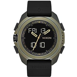 NIXON Ripley A1267 - Heren Analog/Digital Adventure Watch (47 mm Watch Face, 23 mm PU/Rubber/Siliconen Band), Overplus/zwart, riem