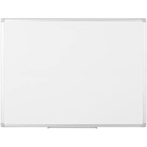 Bi-Office Earth Whiteboard met melamineoppervlak, droog afwasbaar, aluminium frame, 120 x 90 cm