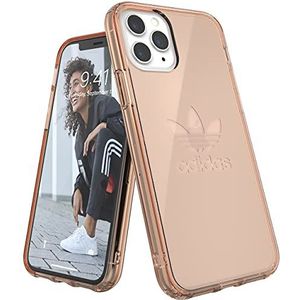 adidas Originals iPhone 11 Pro hoes transparant beschermhoesje groot logo print roségoud